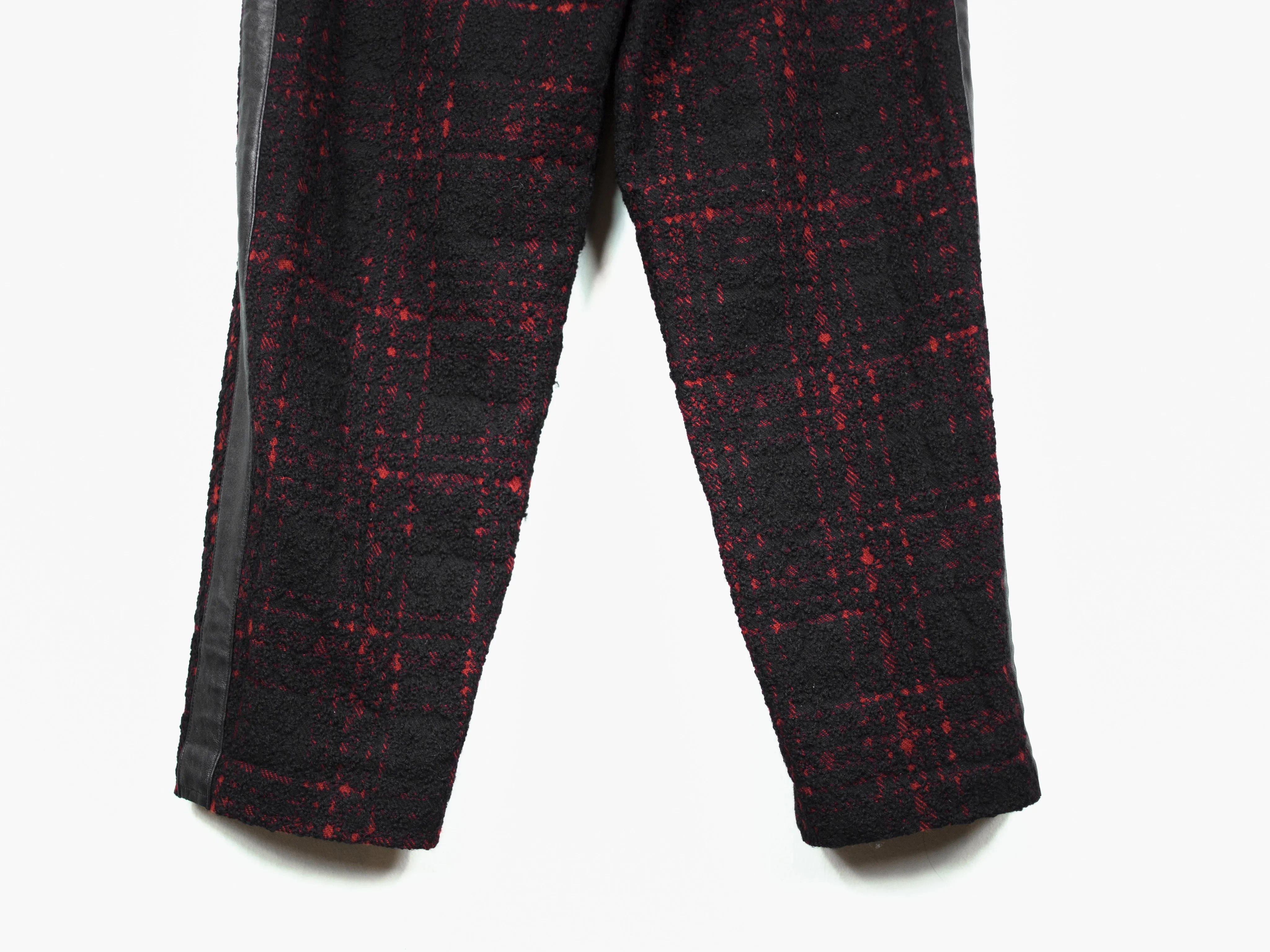 Yohji Yamamoto Y's Leather Sidestripe Woven Trousers