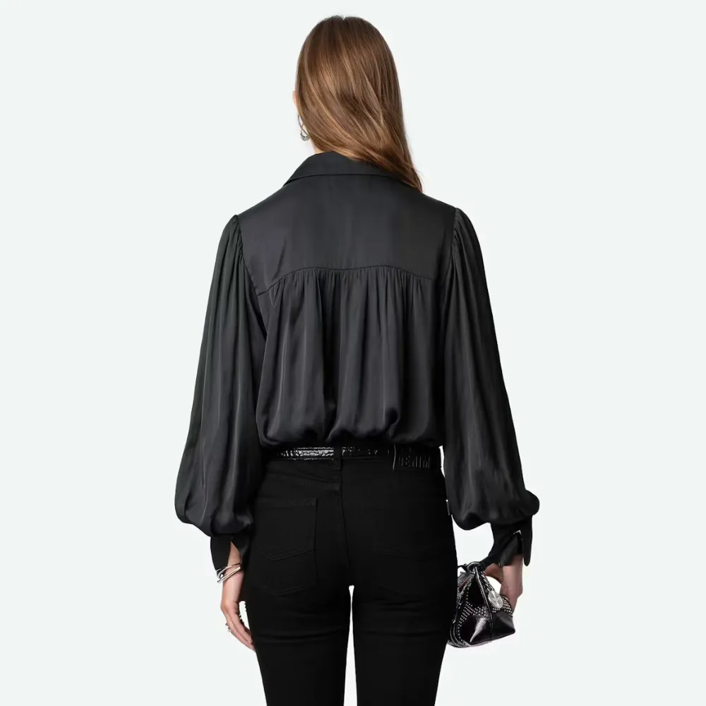 Zadig & Voltaire Trenta Satin Top - Noir